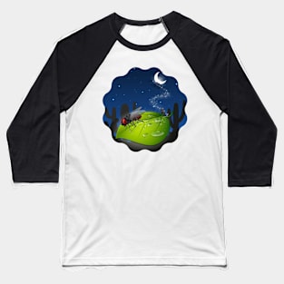 Fly Under The Moon Baseball T-Shirt